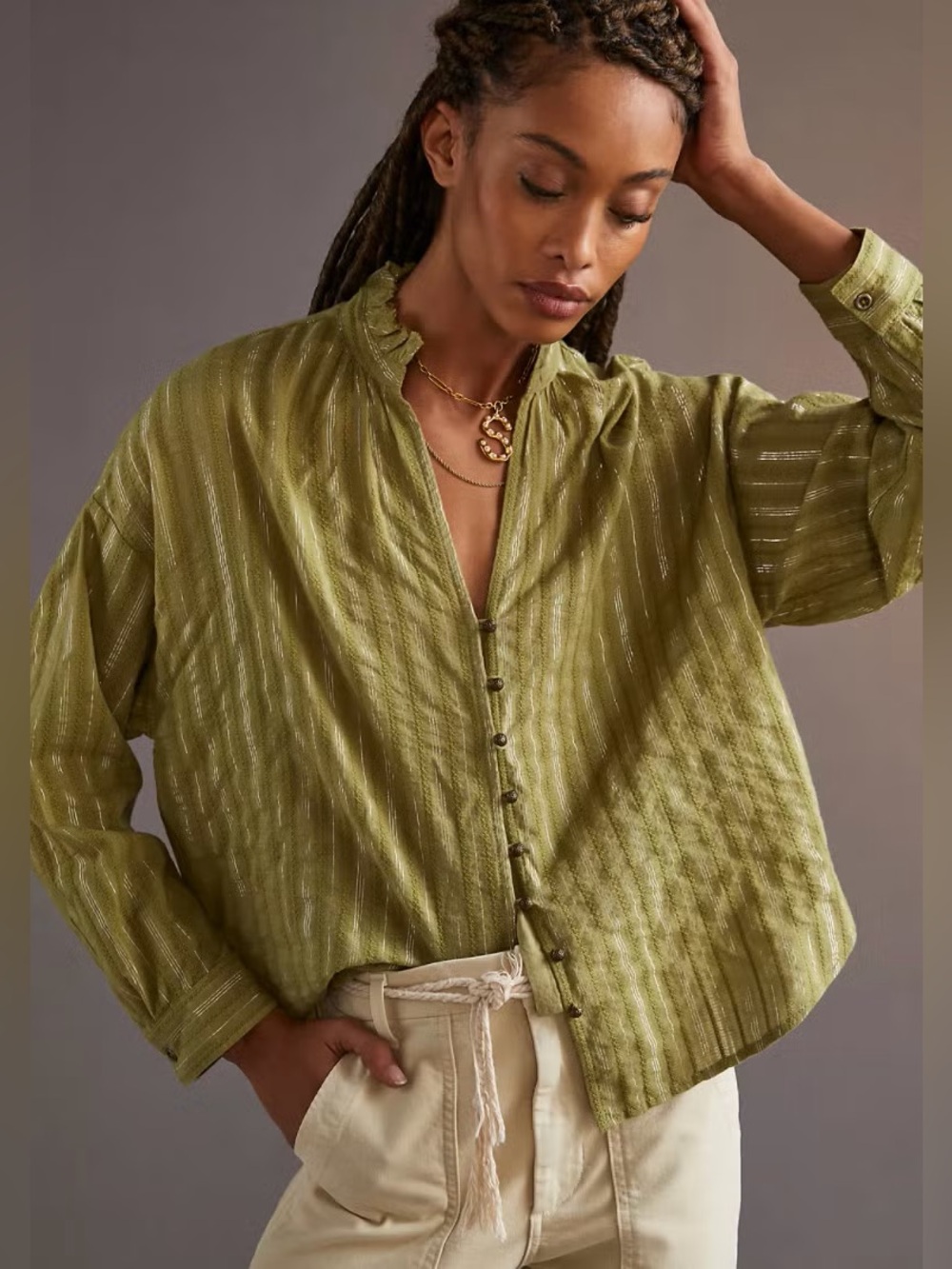 Anthropologie Pilcro and the Letterpress Pilcro The Tavi Buttondown Shirt (M)